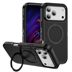 iphone支点壳磁吸旋转支架韩系小众防摔磨砂质感适用苹果17手机壳