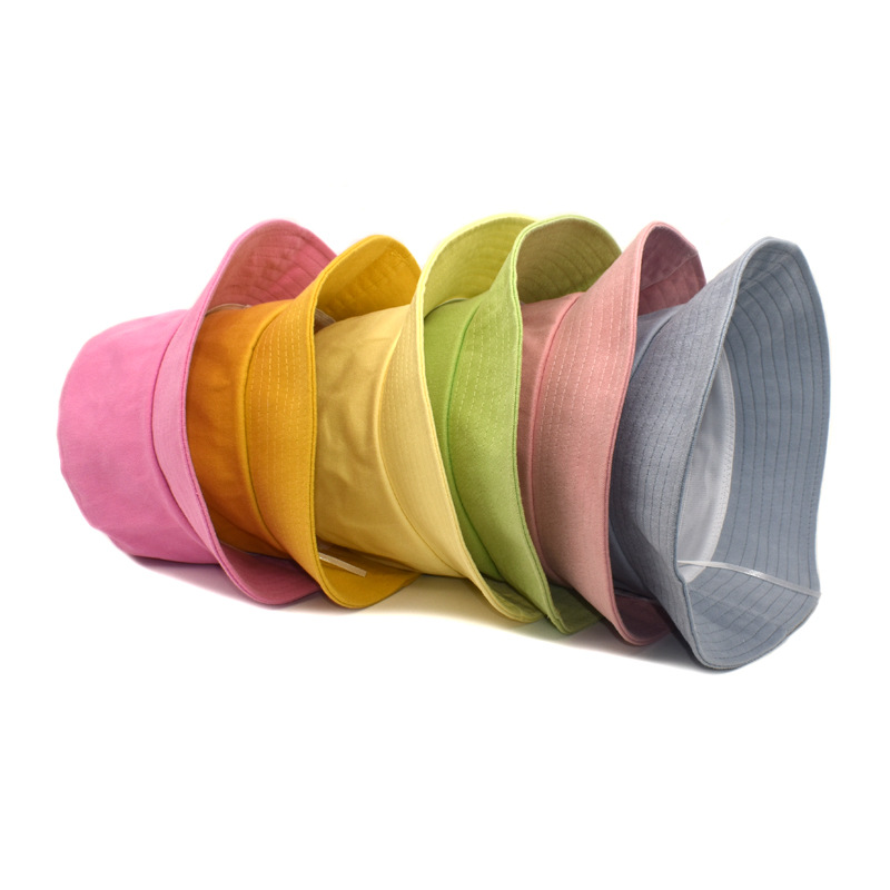 Unisex Casual Solid Color Flat Eaves Bucket Hat display picture 3