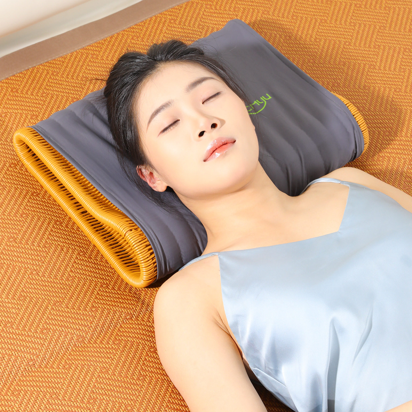 Almohada de ratán hueca, colchoneta de verano, almohada de bambú especial para días de verano, anti-sudor, lavable, almohada cervical transpirable hueca