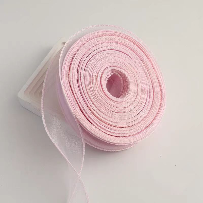Flor con sombra Cinta coreana Correa de gasa de cola de pez lisa Cinta floral Bowknot Cinta ondulada Ramo de flores