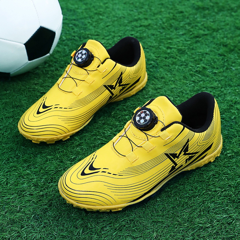 Baochuan2025 nuevos zapatos de fútbol para niños botón giratorio para niños TF zapatos de entrenamiento de fútbol transfronterizos