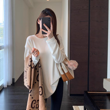 搭配神器 双面绒保暖舒适慵懒显瘦长袖T恤女打底衫秋冬新G102414