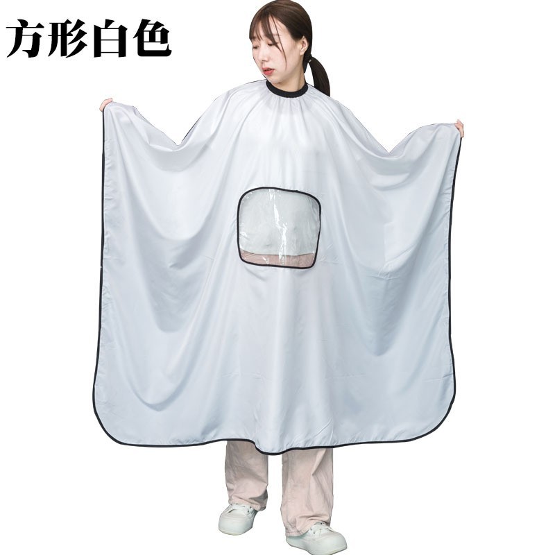흰색 사각형(크레이프) 시스루 천