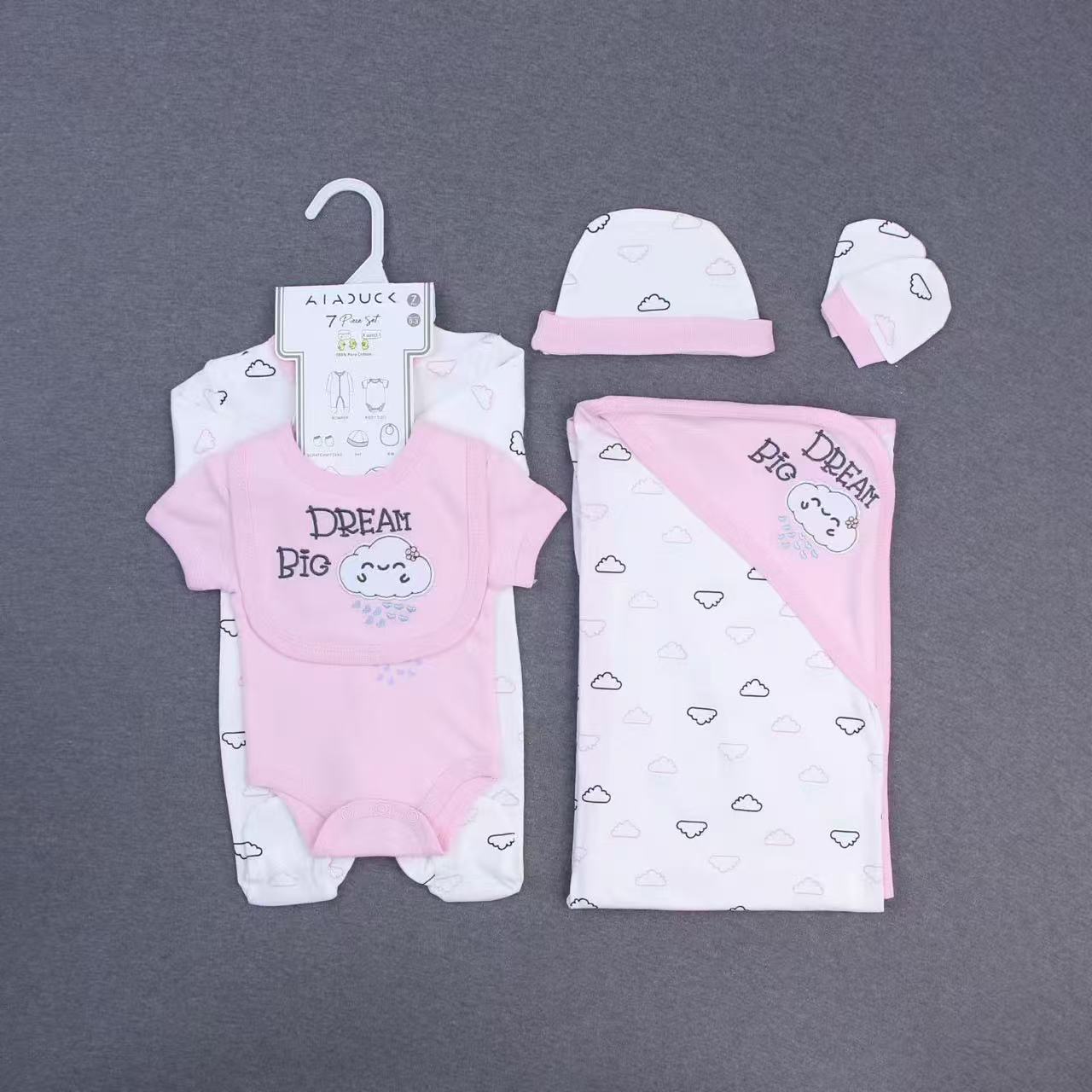 Ropa de bebé recién nacido, ropa de escalada, ropa de luna llena, ropa de bebé, ropa de bebé, caja de regalo, 6 piezas.