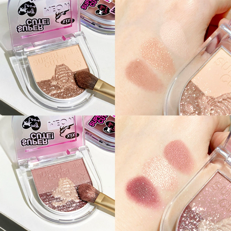 Eyeshadow Compact xixi Guden, Matte & Pearl Shades, Mini Warm-Brown Palette
