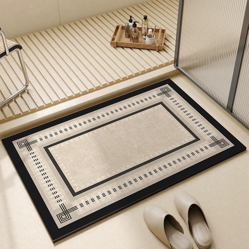 Nordic Minimalist Diatomite Bath Mat Non-slip Quick Drying Rug_voghion.com