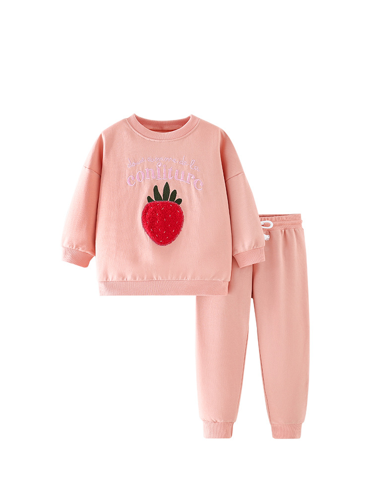 Malwee ropa para niños traje Otoño e Invierno Nuevo cuello redondo para niños europeos y americanos pantalones elásticos de manga larga conjunto de dos piezas