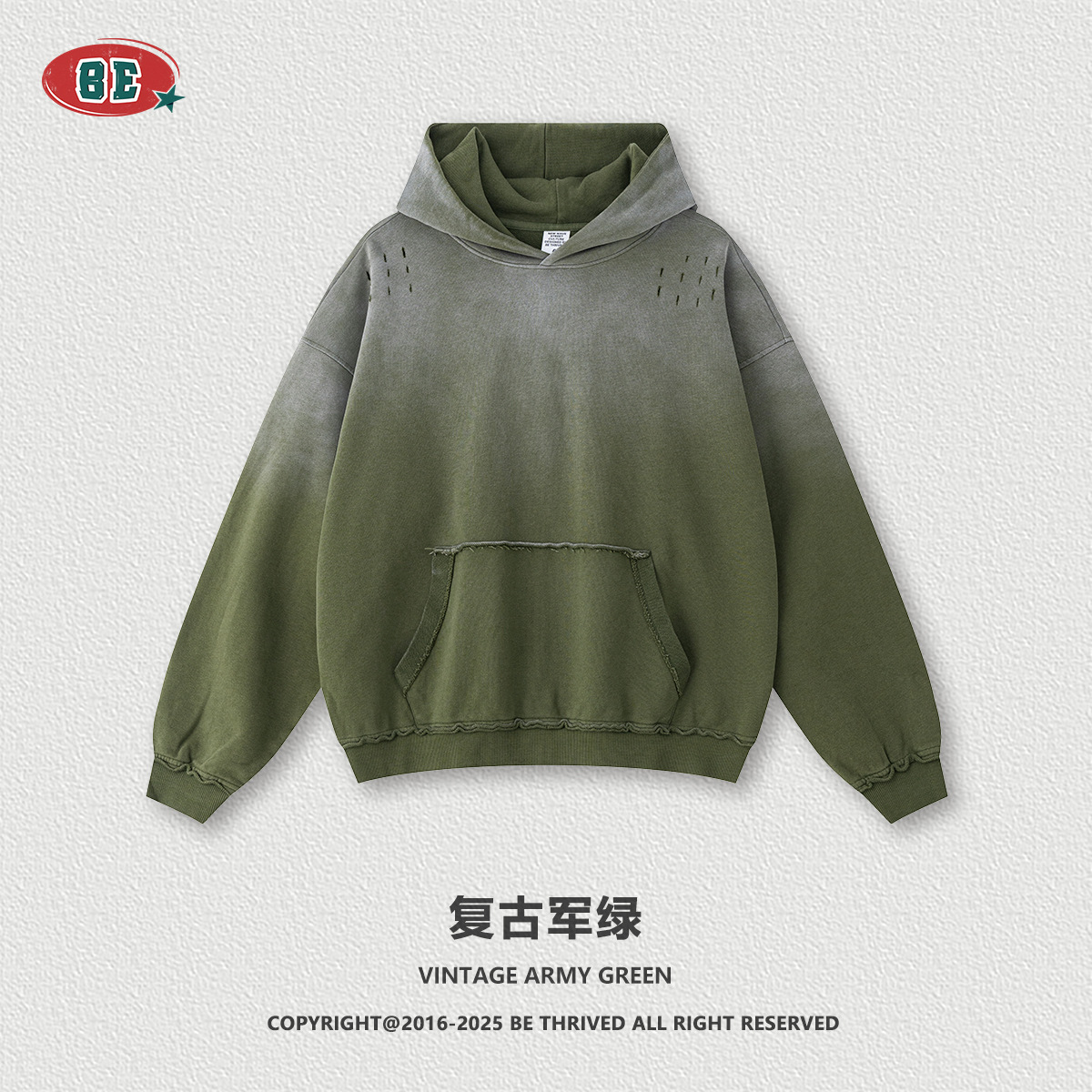 Camisa verde militar retro