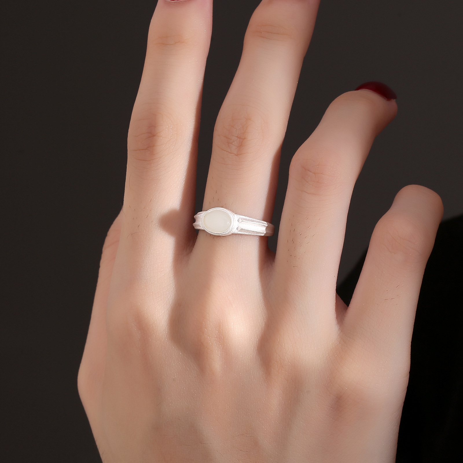 Anello doppio in madreperla e argento per donna e coppia_voghion.com