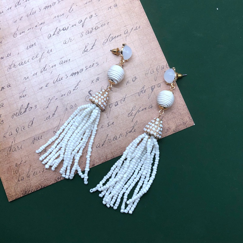 Fashion Miyuki Beads Tassel Earrings Wholesale display picture 5