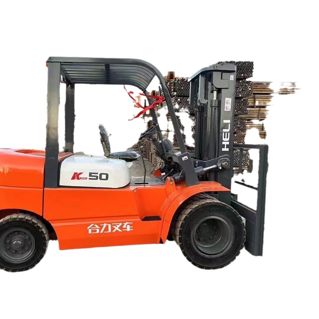 Exportación al extranjero, carretilla elevadora de mano de 3 toneladas, 5 toneladas, gran tonelaje, 6 toneladas, 7 toneladas, dos secciones de pórtico elevados 4 metros