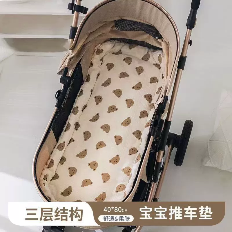 Оптовая продажа детского матраса для коляски, мягкий хлопковый матрас из марли и велюра для коляски