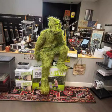 万圣节跨境成人儿童绿毛怪格林奇cosplay圣诞老人毛裤套装扮演服