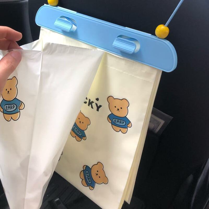 車用ゴミ袋、車に掛けることができ、車内ゴミ箱、ポータブルクリーニングバッグ、車内用高級感|undefined