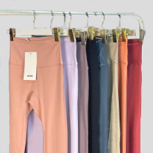 裸感磨毛瑜伽裤无尴尬线高腰提臀短袖紧身运动健身速干瑜伽服女