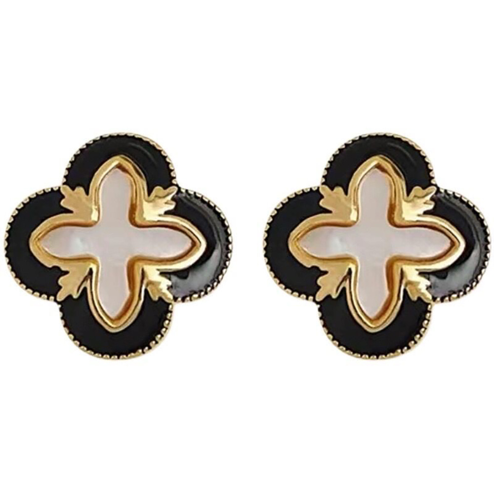 Pinzas para las orejas de flores vidriadas de goteo coreanas, sin agujeros para las orejas, sin dolor, pendientes de temperamento de alta calidad, elegantes y de moda, accesorios para las orejas simples, mujeres