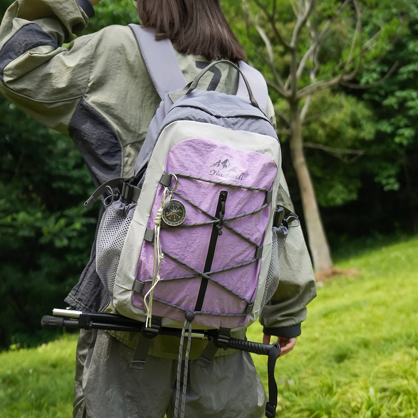 New Cross-Border Color-Blocked Lightweight Backpacks for Men and Women, Outdoor Hiking and Mountaineering Bags, Travel and Cycling Bags, Commuter Backpacks