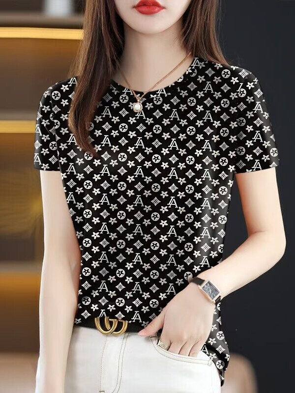 Guangzhou Shisanxing Plus Size Women's Clothing~New Summer Style Loose Printed Short Sleeve T-Shirt to Cover the Belly Guangzhou Shisanxing Plus Size Women's Clothing~New Summer Style Loose Printed Short Sleeve T-Shirt to Cover the Belly