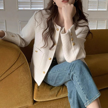 毛衣外套女秋冬季新款2025羊羔毛设计感小众开衫上衣加厚