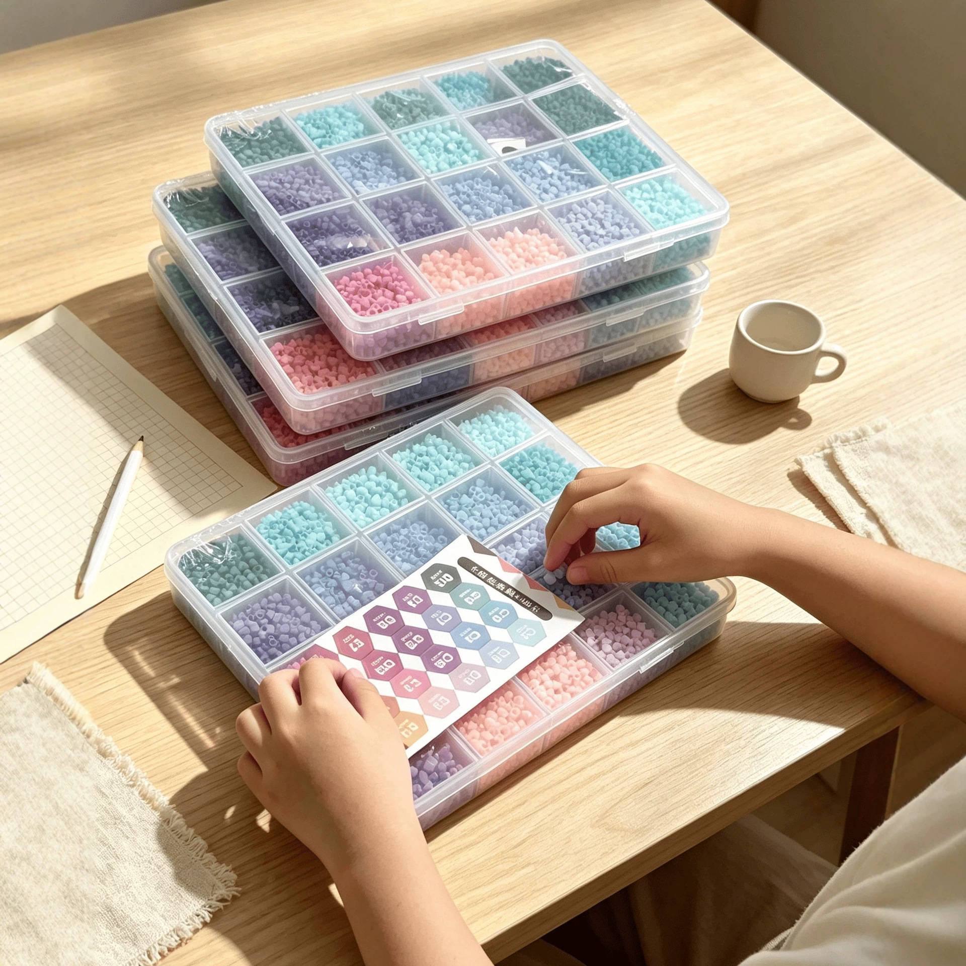 Nuevo multicolor independiente en caja de frijol complemento DIY puzzle tridimensional frijol puzzle image 1