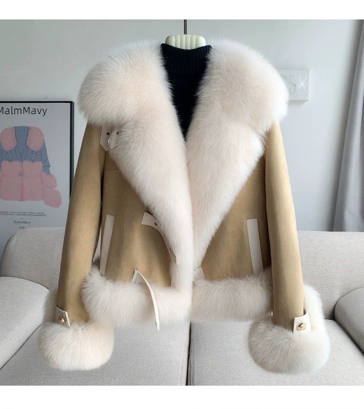 Damenbekleidung Winter New Temperament Pelzmantel Damen Schlanke warme Jacke Jacke Großer Pelzkragen Top Junger Stil_voghion.com