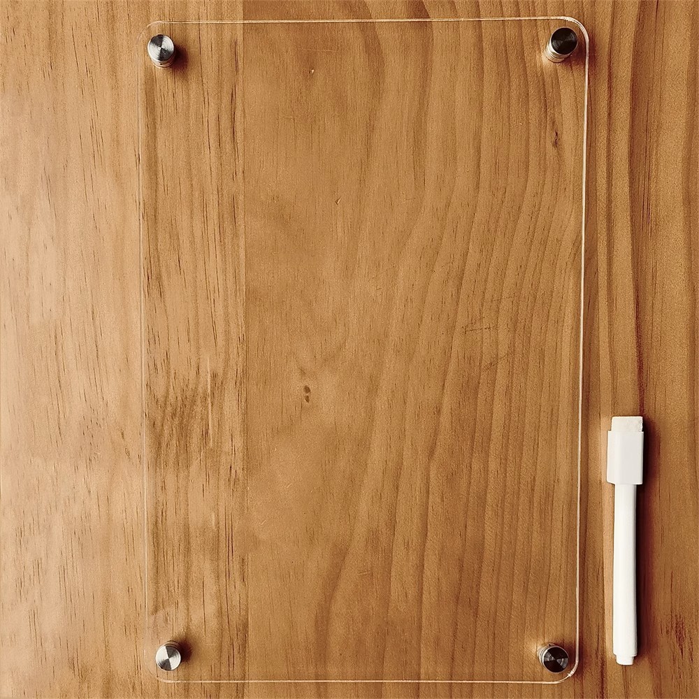 Tablero de exhibición de pegatinas de nevera Tablero de mensajes de pegatinas magnéticas Acrílico transparente puerta de hierro puerta de hierro