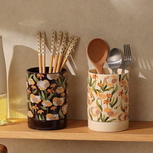 法式筷子家用厨房台面筷子筒沥水陶瓷筷子笼筷子桶筷子