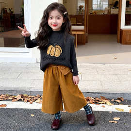 女小童套装春秋季2026新款女宝宝洋气休闲秋装儿童韩系穿搭三件套
