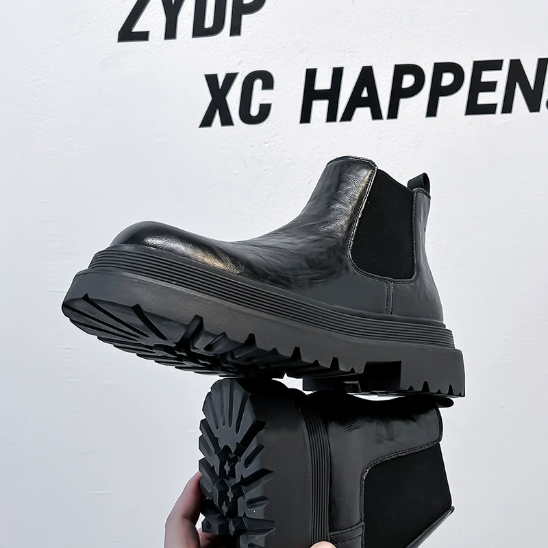 Ботинки (Martens) челси на платформе, дышащие, кожаный верх, размеры 41–44