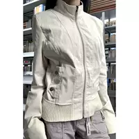 Короткая куртка с сюртуком женская тонкая стойка воротник тонкая весенняя и осенняя нейтральная куртка нишевые свободные повседневные топы