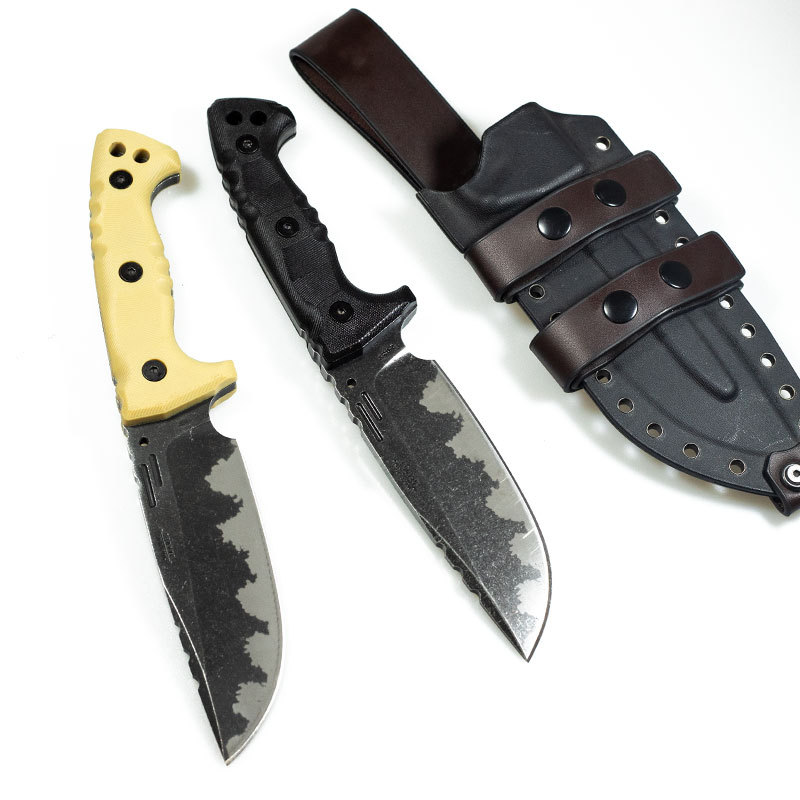 工厂现货米勒兄弟户外野营直刀求生刀 一体龙骨高硬度战术刀具