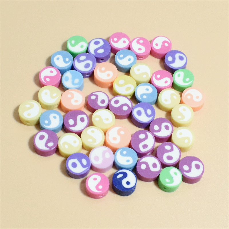 100 PCS/Package Soft Clay Gossip Beads display picture 1