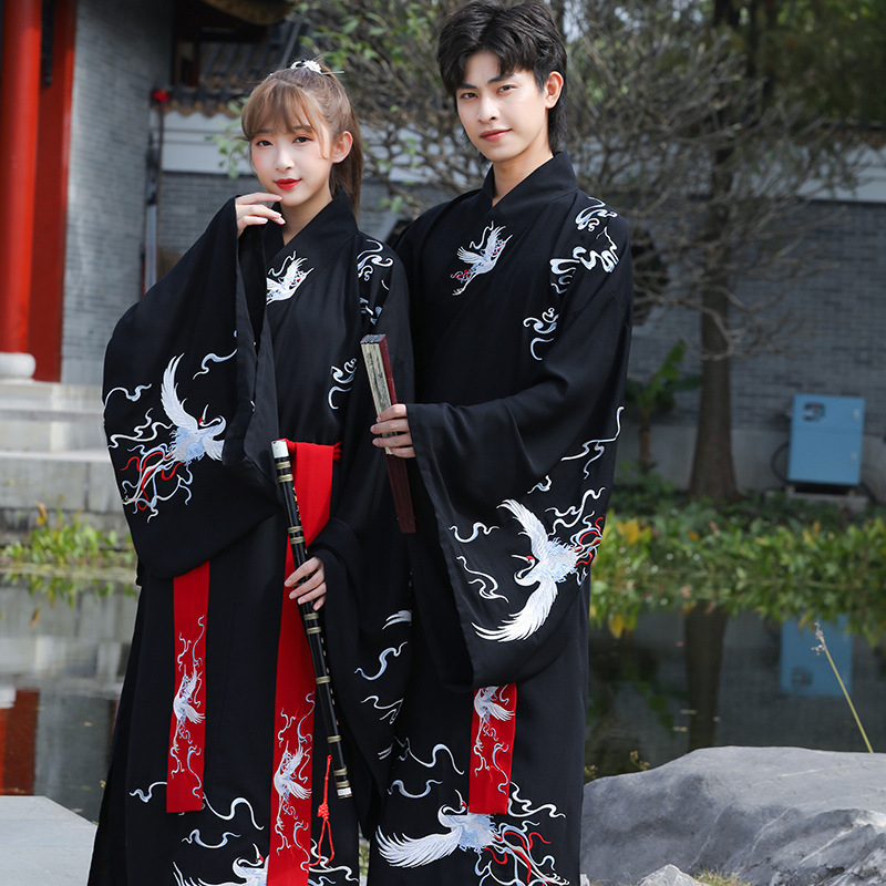 Wei and Jin Dynasties Wide-sleeved Straight-frung Han Suit Men and Women Same Style CP Dress Ethnic Style Robe Yunhe Chinese Style Martial Arts Ancient Dress Taoist Robe Wei and Jin Dynasties Wide-sleeved Straight-frung Han Suit Men and Women Same Style CP Dress Ethnic Style Robe Yunhe Chinese Style Martial Arts Ancient Dress Taoist Robe