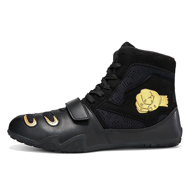 Zapatos de boxeo para adultos y niños, zapatos de entrenamiento indoor de lucha libre, zapatos de lucha libre, zapatos ligeros antideslizantes