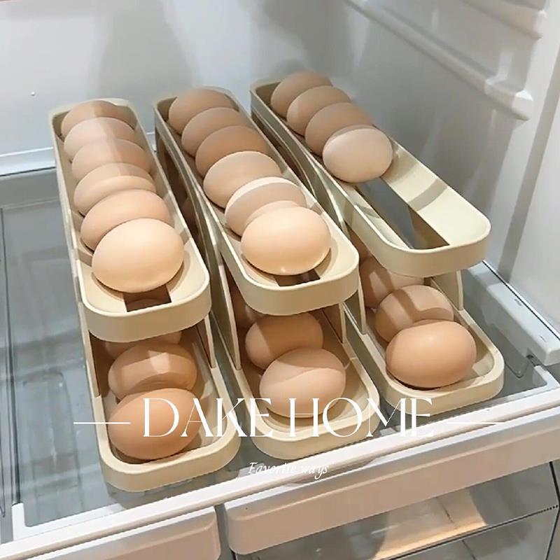 日本式卵収納ケース冷蔵庫用自動スクロール卵専用整理神器食品級多機能キッチン|undefined