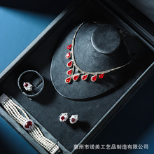 新款欧式首饰盒大牌高级戒指项链盒玉器翡翠手镯盒绒布珠宝盒定制