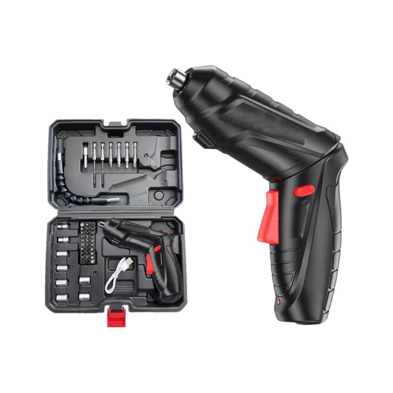 taladro eléctrico de carga personalizado combinación de taladro eléctrico de litio herramienta eléctrica portátil multifuncional conjunto de destornillador eléctrico doméstico