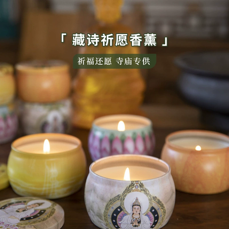 Свеча для молитвы (Xiangli) тибетская надпись из сои воск, бездымная храмовая лампа, многоразмерная