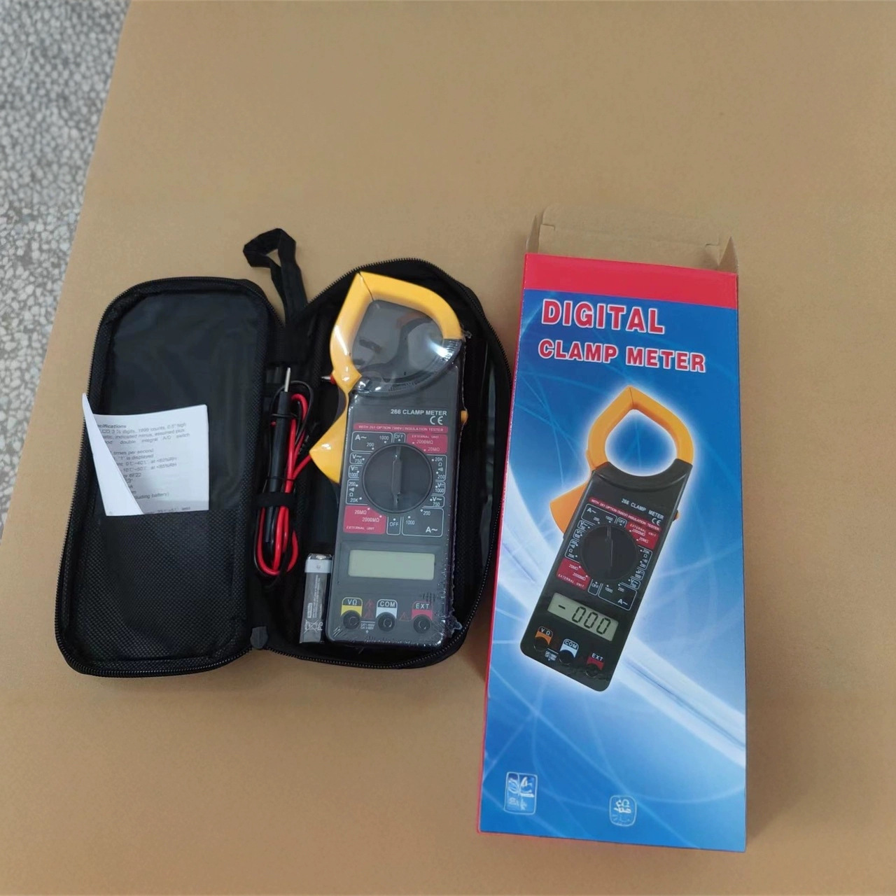 digital clamp meter 跨境DT266钳形电流表交流钳表数字万用表