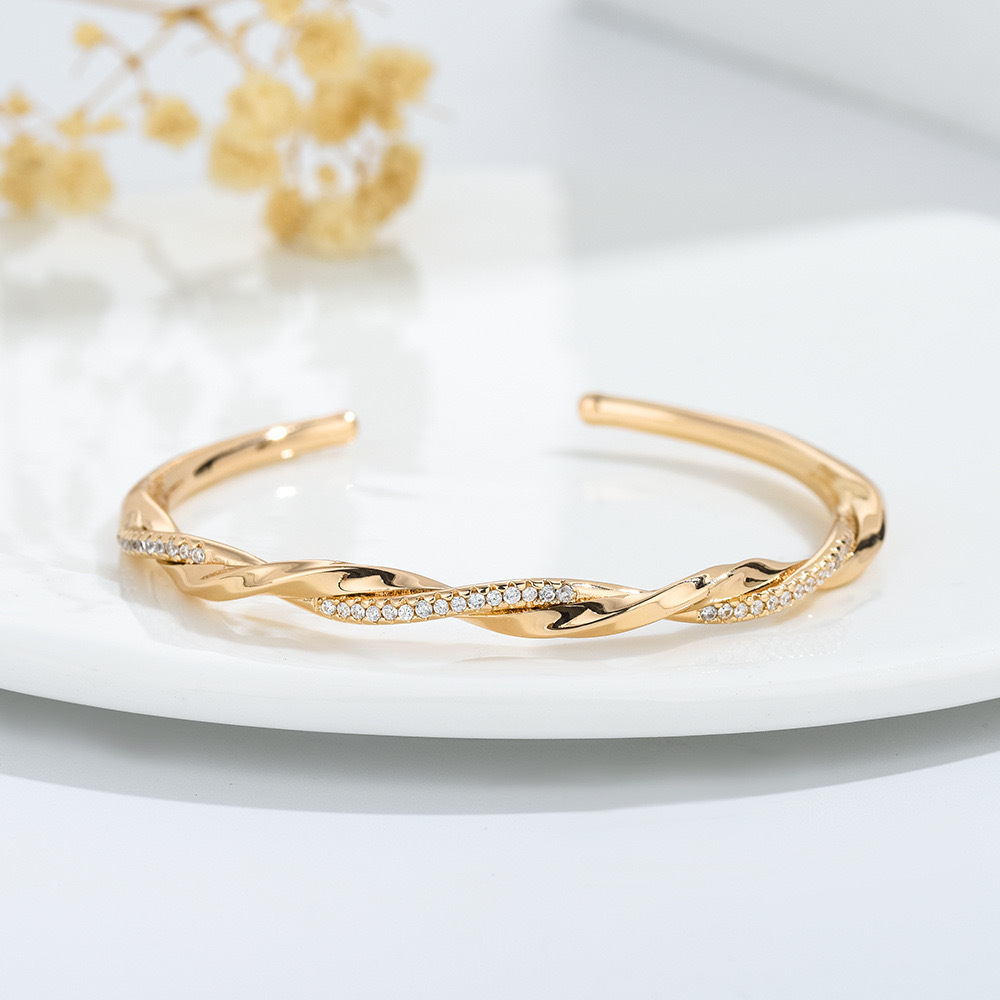 Pulsera de lujo color oro champán con diamantes, diseño de hueso de serpiente, colección exclusiva para exportación transfronteriza, modelo nuevo 2025