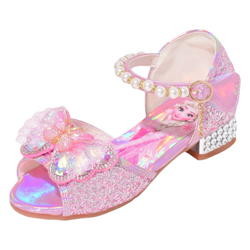 Sandalias de las niñas Aisha princesa zapatos de verano de fondo suave Niña Zapatos de cristal tacones altos para niños 2022 nueva moda