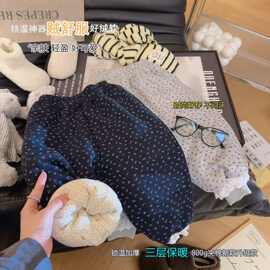 儿童三层夹棉加绒加厚神裤 一条过冬不冻娃 秋冬儿童保暖裤800克