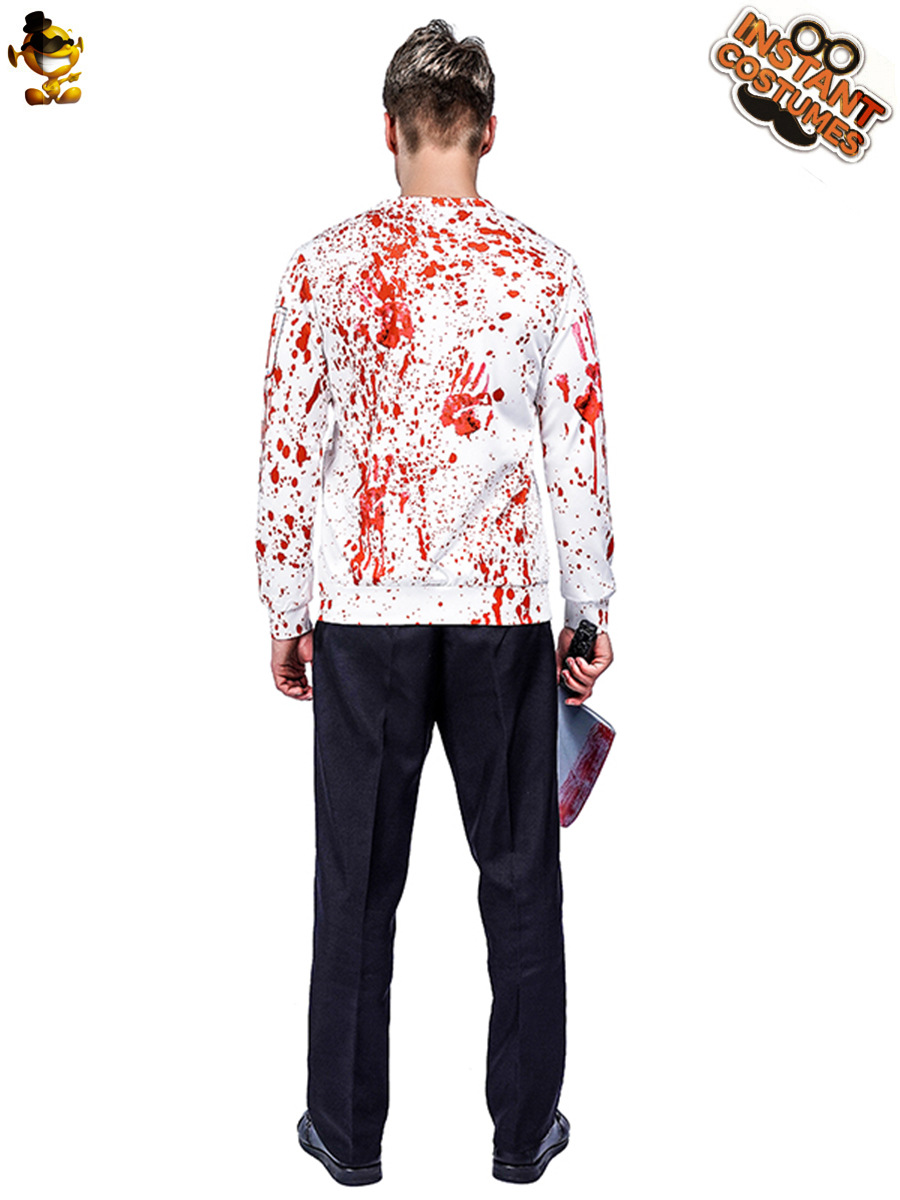 Gran hombre horror sangriento cirujano etapa traje Halloween fiesta ropa rendimiento traje mascarada traje
