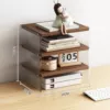 [3-tier storage rack] Walnut color Changhong acrylic