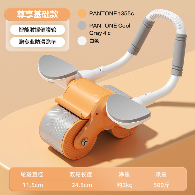 590 플랫 스탠스 복부 휠 - 오렌지