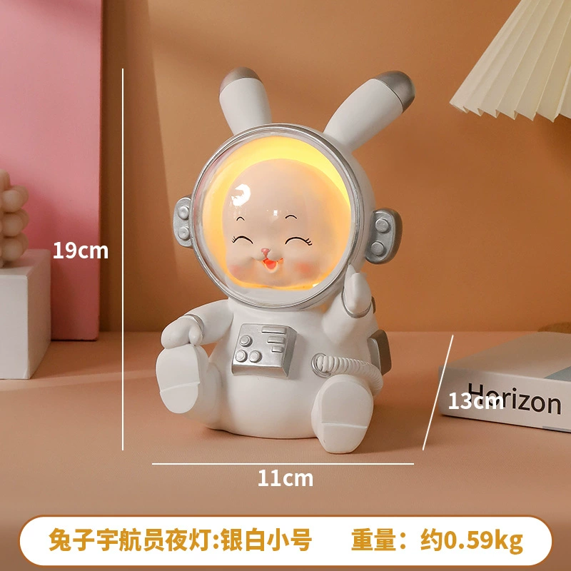 Cartoon table rabbit, astronaut, night light for bed