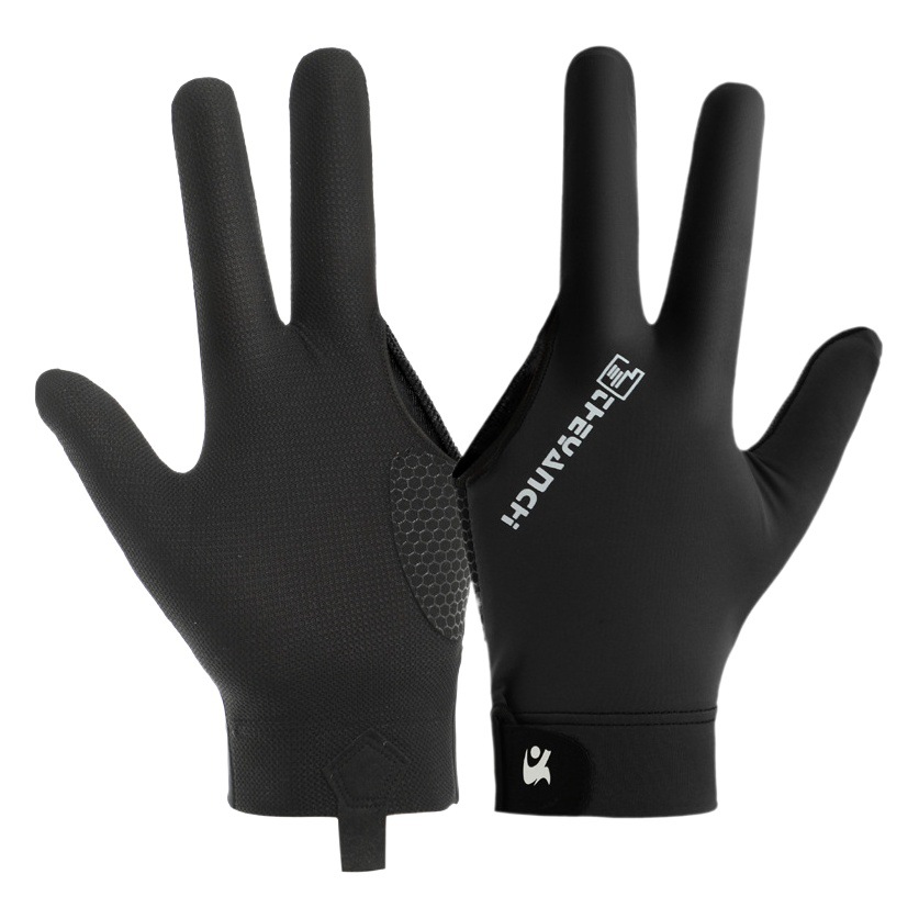 Guantes de billar profesional D287 ligero transpirable dedo largo Snooker Bola de mesa antideslizante paquete único deportes billar guantes