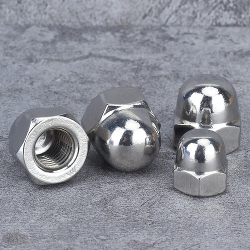 304 stainless steel hex nut flat head nut one-piece nut screw cap wholesale M3/M4/M5/M6