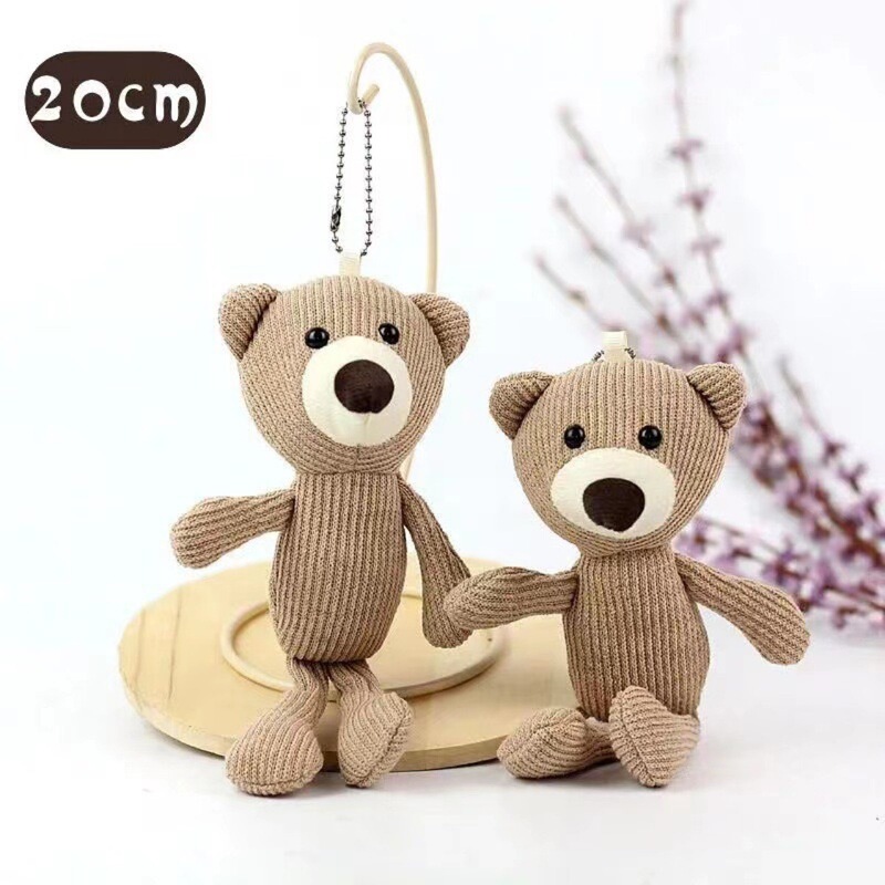 Cute Small Teddy Bear Pendant Plush Toy Bear Doll Bag Clothing Accessory Bear Doll Small Doll