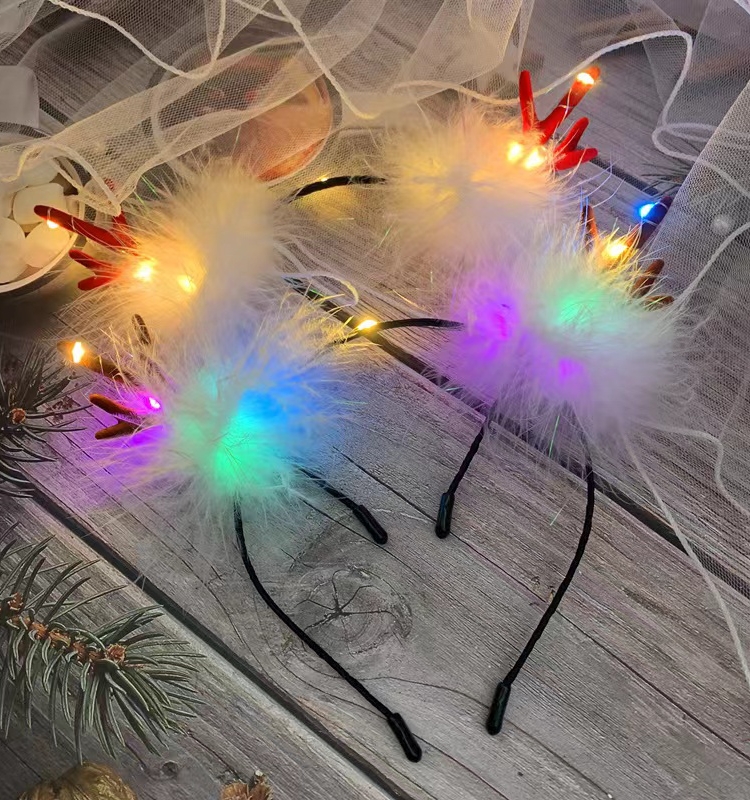 Bar espectáculo atmósfera props luminoso peluche orejas de gato accesorios de cabello zorro bandas de cabello mercado nocturno accesorios de fiesta de suministro